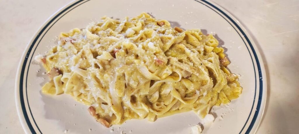 pasta alla carbonara cannigione